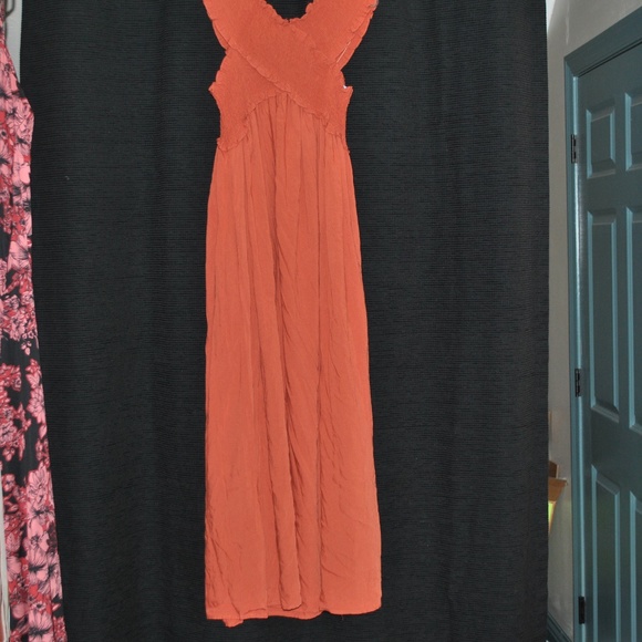 Burnt Orange Boho Maxi Dress - Picture 3 of 4